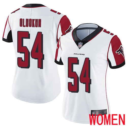 Atlanta Falcons Limited White Women Foye Oluokun Road Jersey NFL Football #54 Vapor Untouchable->youth nfl jersey->Youth Jersey